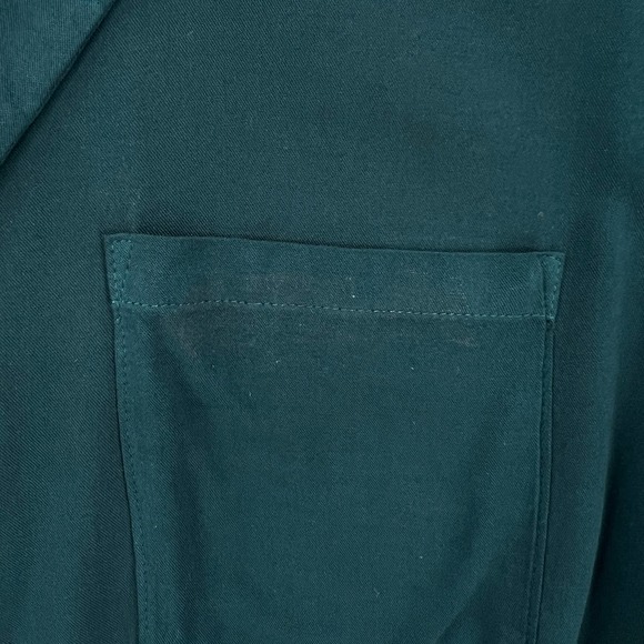 ENZA COSTA Shirt Womens Medium Teal Short Sleeve Tie Front Button Up Cropped NEW - Picture 12 of 15